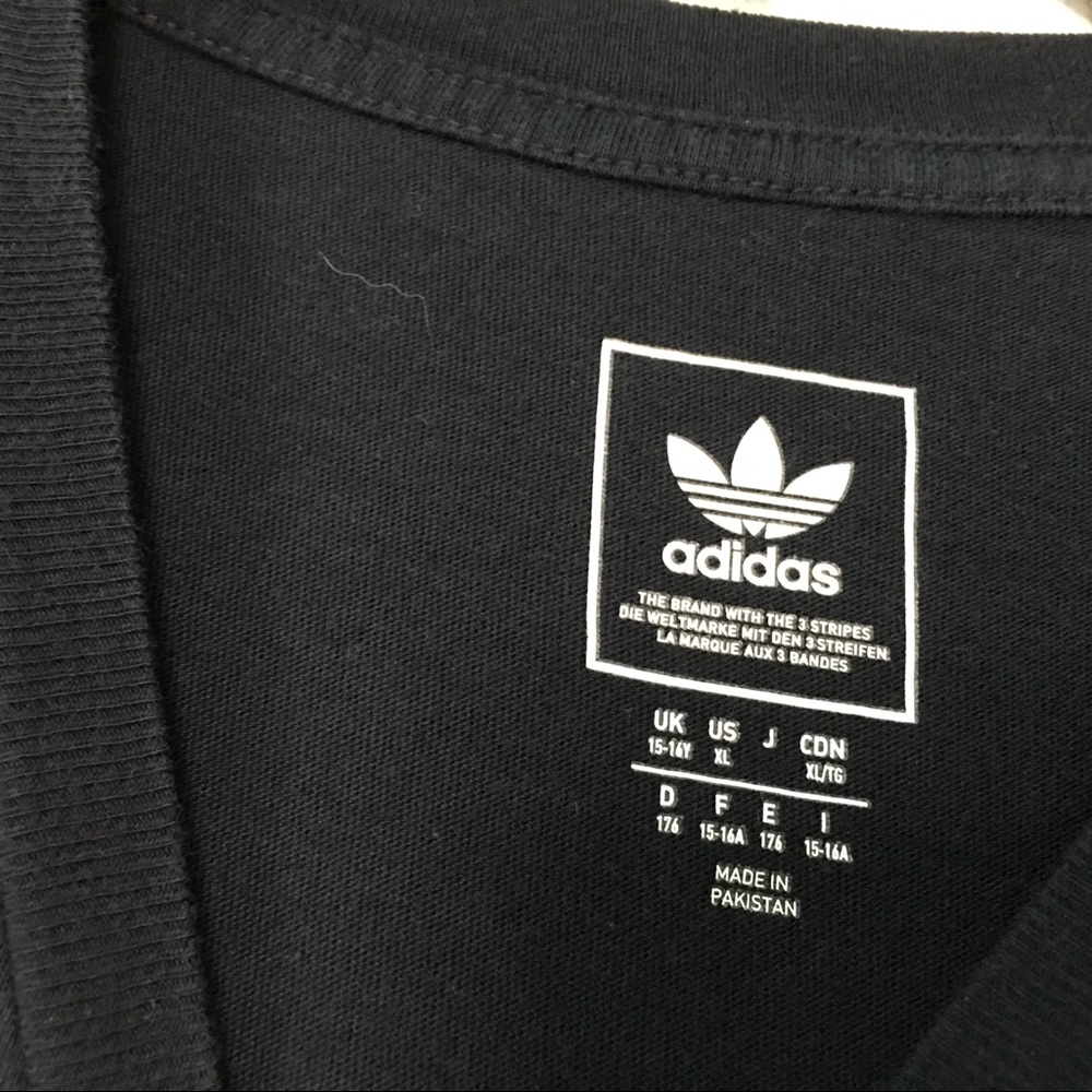 Adidas Black Short Sleeve Shirt Youth Size XL -M1 - Picture 3 of 7